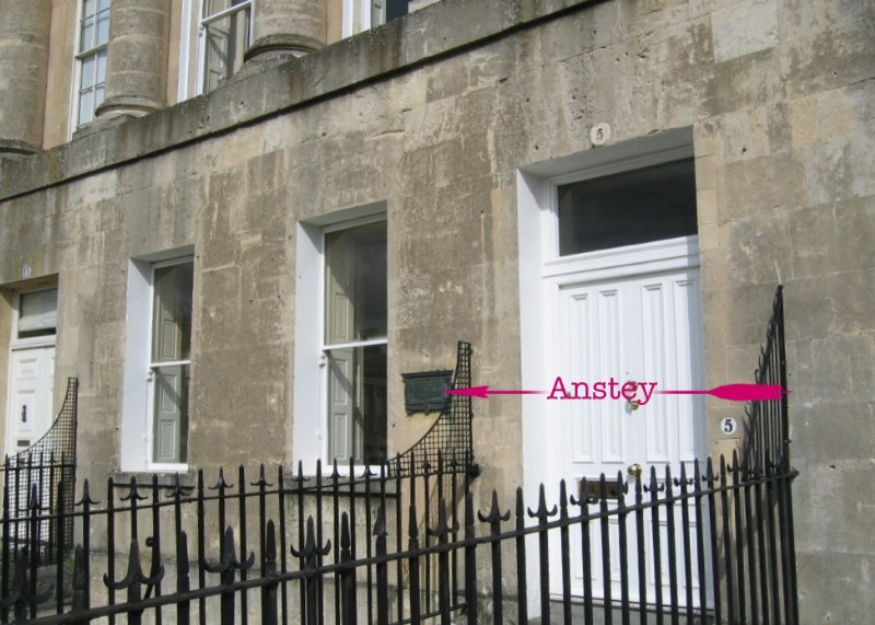 Location of plaque at  5, Royal Crescent