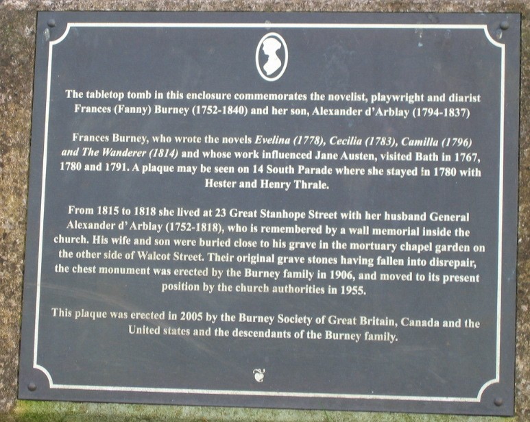 Fanny Burney
memorial