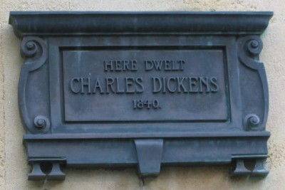Charles Dickens plaque