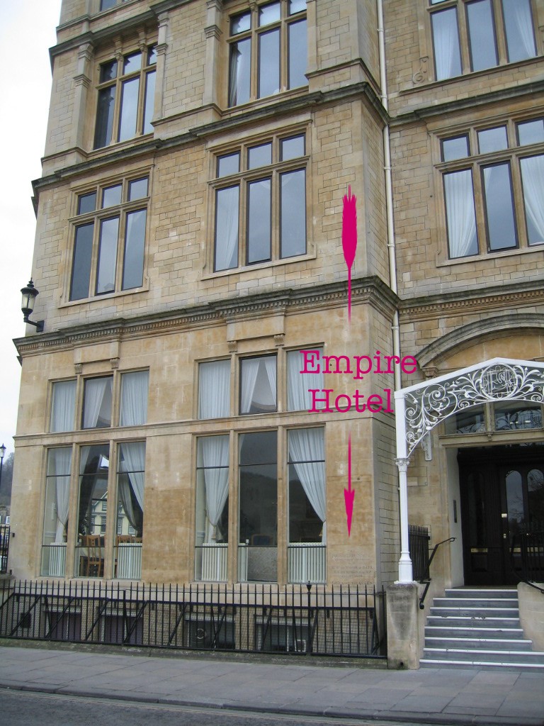 Location of plaque on Empire Hotel