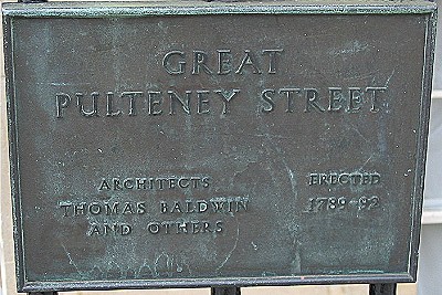 Great Pulteney Street plaque