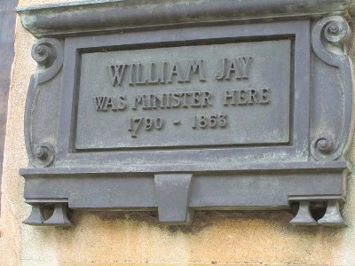 Reverend William Jay plaque