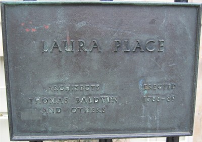 Plaque at Laura Place