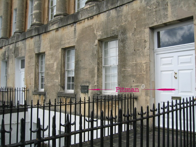 Location of plaque at  17, Royal Crescent