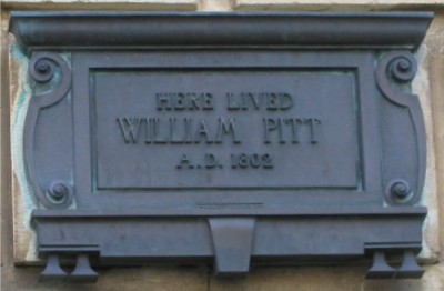 William Pitt the younger plaque