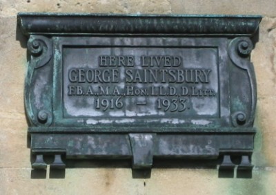 George Saintsbury plaque