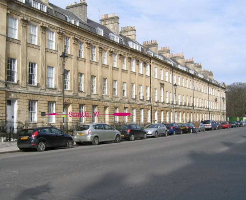 Location of plaque
        at 29, Pulteney Street