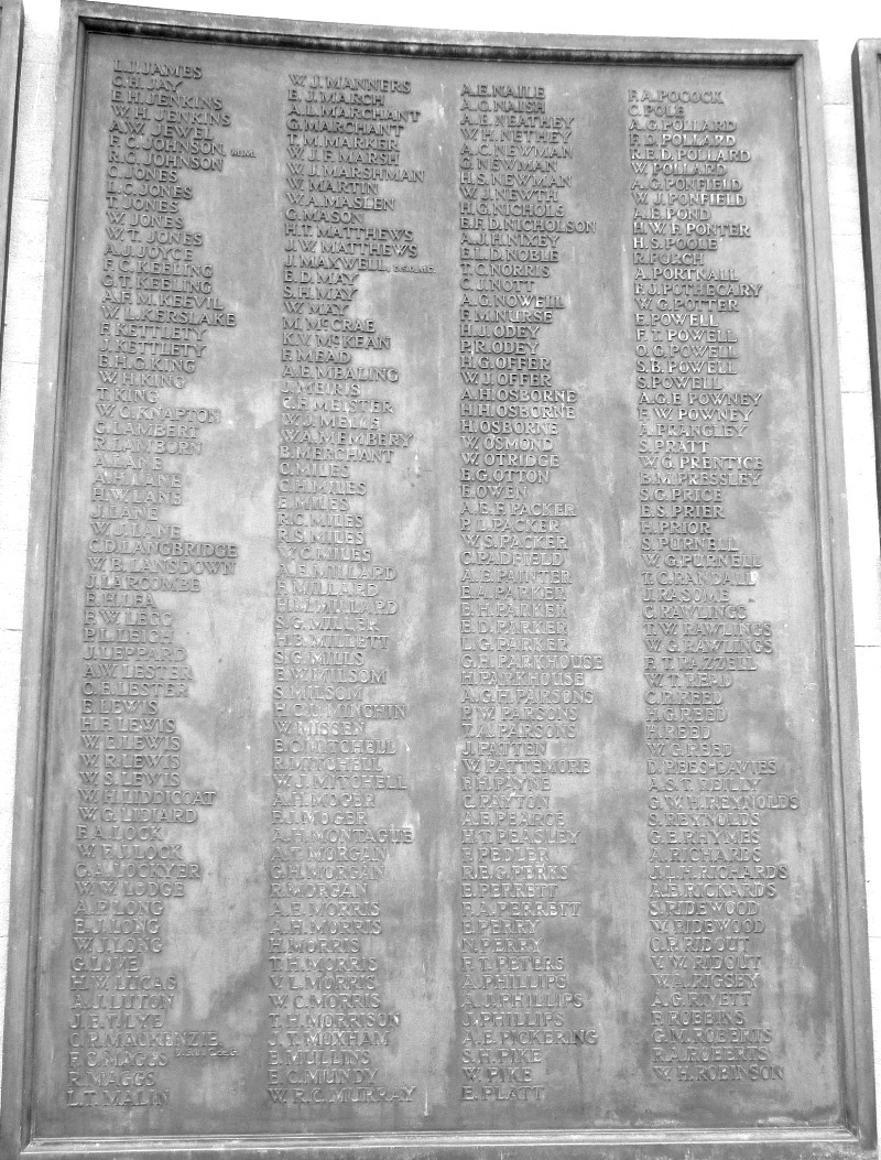 World War I section at War Memorial k-r